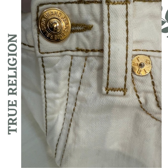 True Religion Wimen’s Off White Bootcut Jeans – Size 30 – Made in USA - Picture 6 of 12